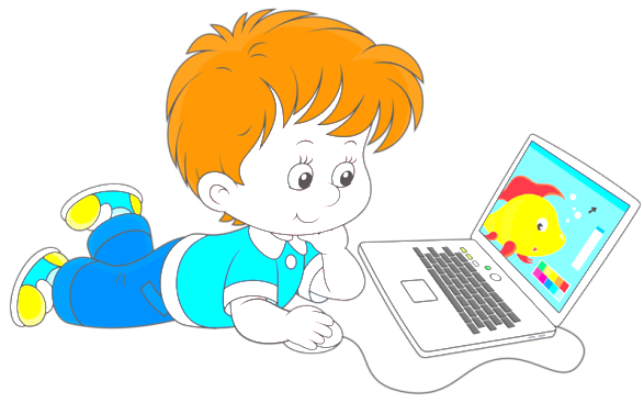 картинка ребенок за компьютером